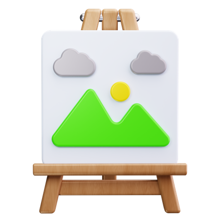 Canvas Painting  3D Icon