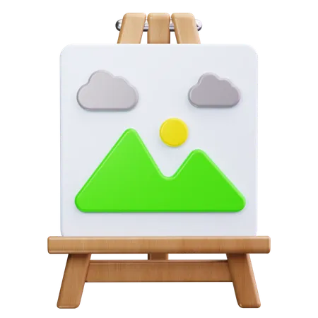 Canvas Painting  3D Icon