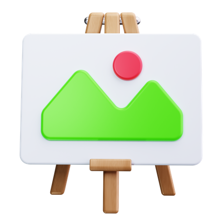 Canvas Painting  3D Icon