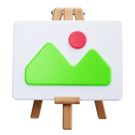 Canvas Painting  3D Icon