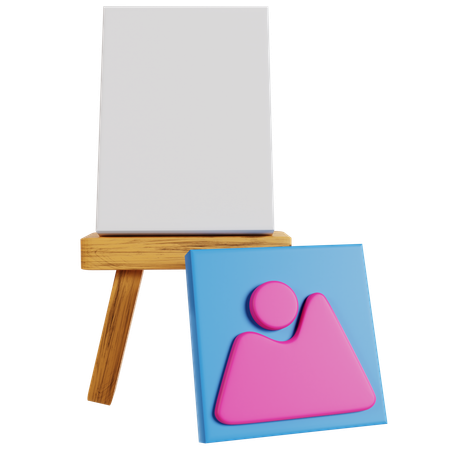 Canvas Painting  3D Icon