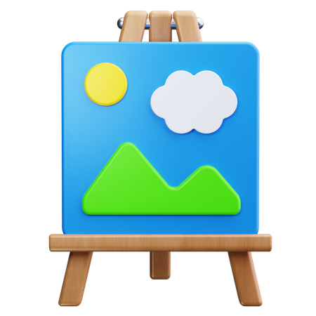 Canvas Painting  3D Icon