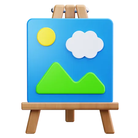 Canvas Painting  3D Icon