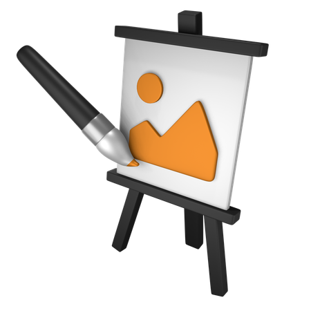 Canvas Painting  3D Icon