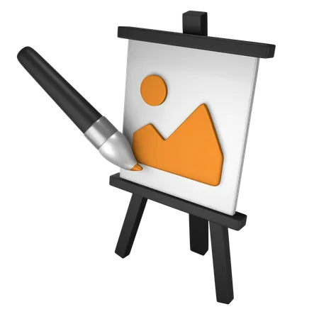 Canvas Painting  3D Icon