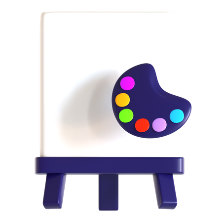 Canvas Painting  3D Icon