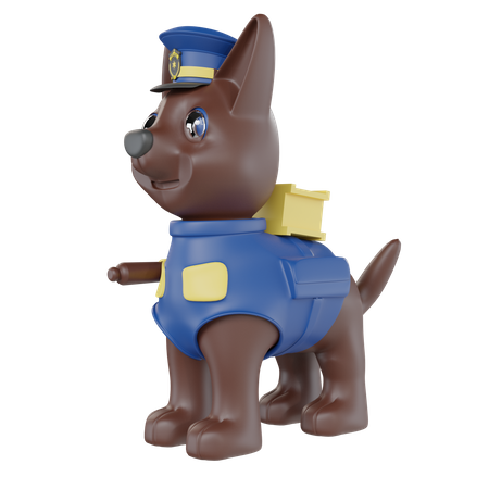 Cão policial  3D Icon