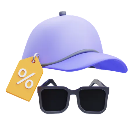 Cap and Sunglasses  3D Icon