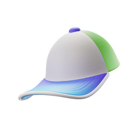 Mütze blau grün  3D Illustration