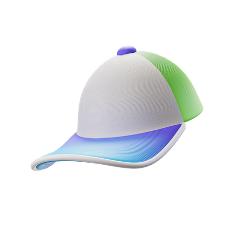 Cap Blue Green  3D Illustration