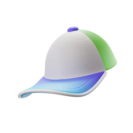 Cap Blue Green  3D Illustration