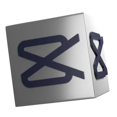 3 D Render Capcut Cube Illustration 3D Icon