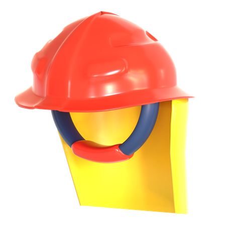 Capacete de bombeiro  3D Icon