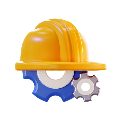 Capacete de segurança com equipamento  3D Icon