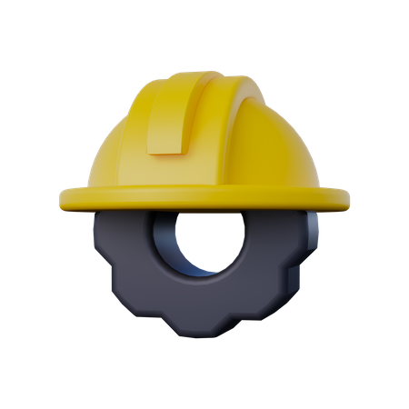 Capacete de segurança com parafuso  3D Icon