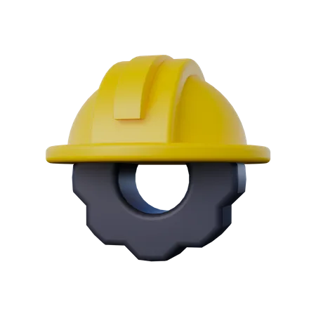 Capacete de segurança com parafuso  3D Icon