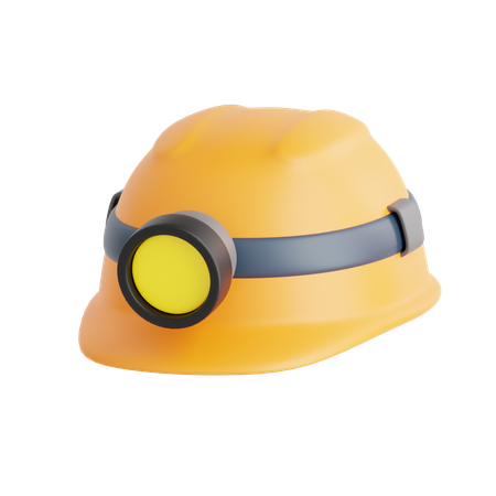 Capacete de mineiro  3D Icon