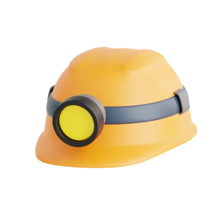 Capacete de mineiro  3D Icon