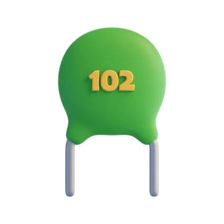 Capacitor  3D Icon