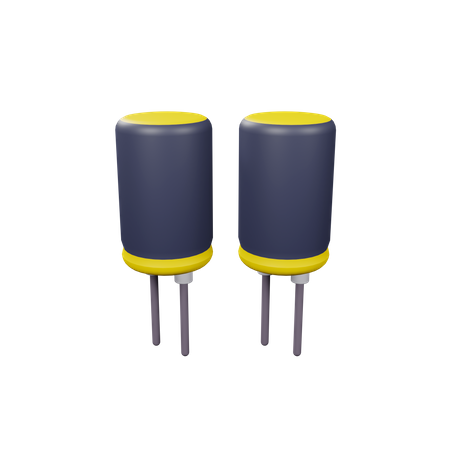 Capacitor  3D Illustration