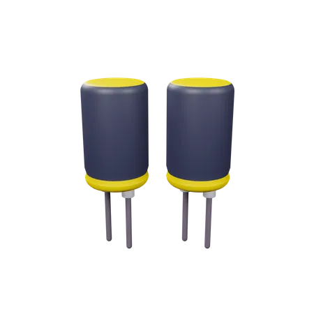 Capacitor  3D Illustration