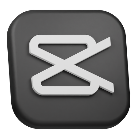 Capcut negro  3D Icon