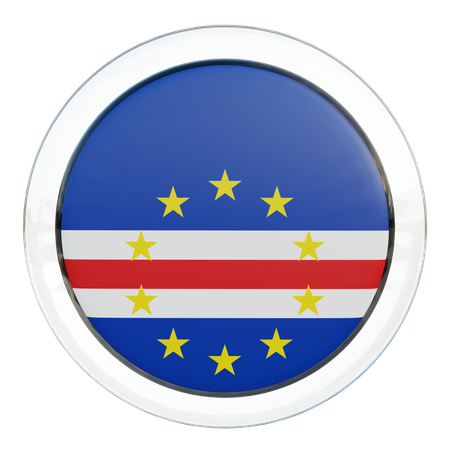 Cape Verde Round Flag  3D Icon