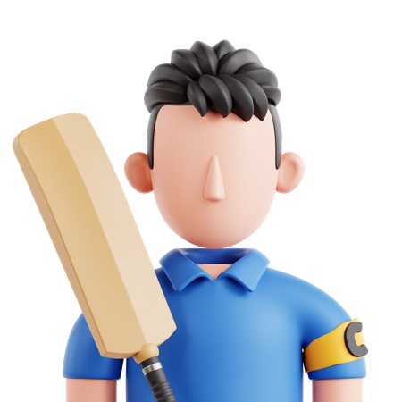 Capitaine de cricket  3D Icon