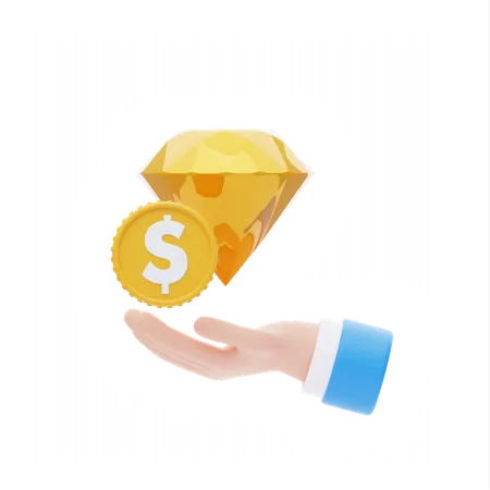 Capital Financeiro  3D Icon
