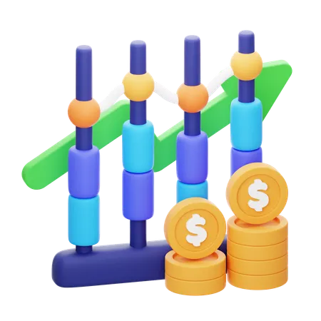 Capital growth  3D Icon