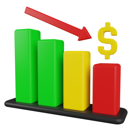 Capital Loss  3D Illustration