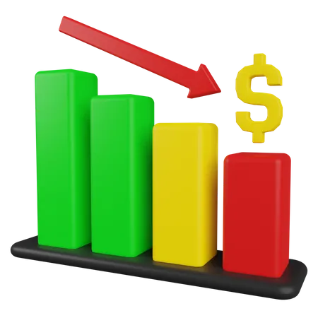 Capital Loss  3D Illustration