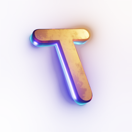 Capital 'T' letter effect text  3D Icon