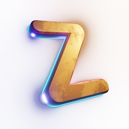 Capital 'Z' letter effect text  3D Icon