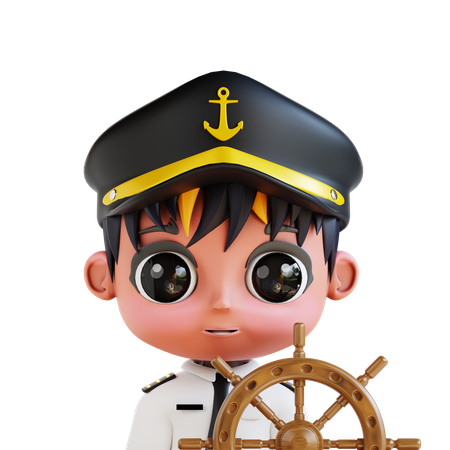 Capitán Chibi  3D Icon