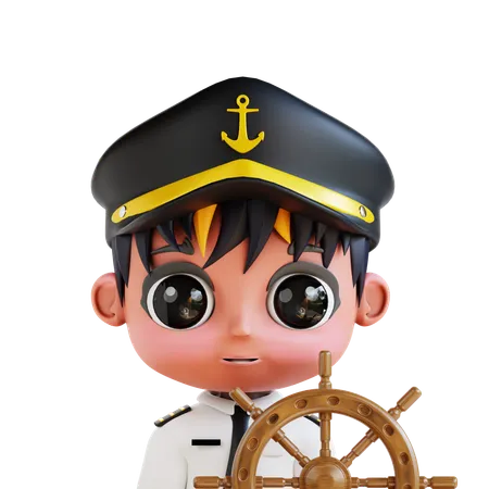 Capitán Chibi  3D Icon