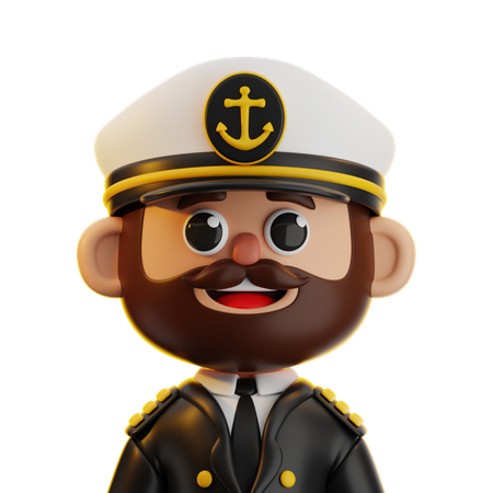 Capitan del barco  3D Icon