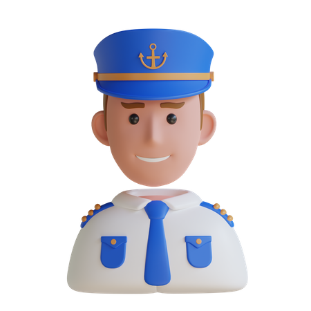 Capitan del barco  3D Icon