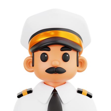 Capitán de crucero  3D Icon