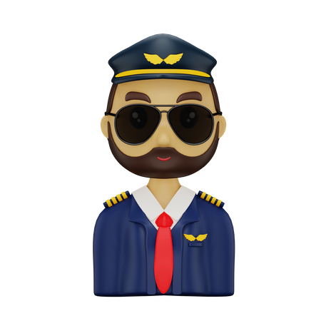 Capitán piloto  3D Icon