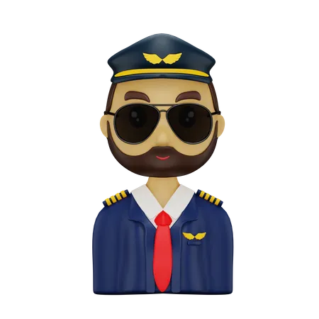 Capitán piloto  3D Icon