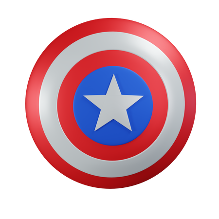 Escudo do capitão américa  3D Icon