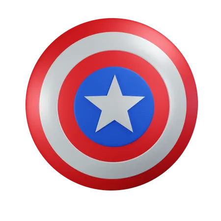 Escudo do capitão américa  3D Icon