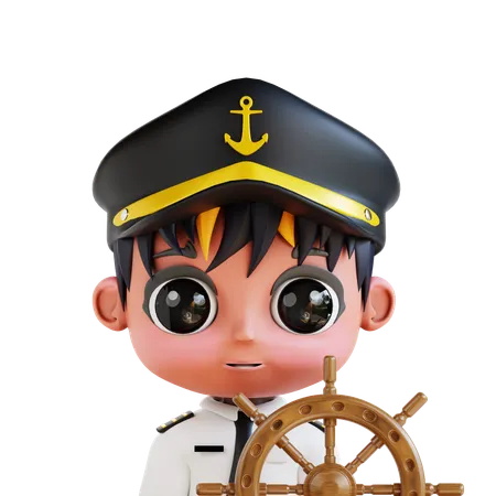 Capitão Chibi  3D Icon