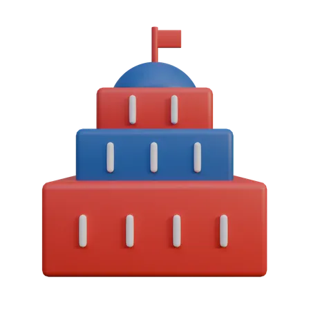 Capitol Building  3D Icon