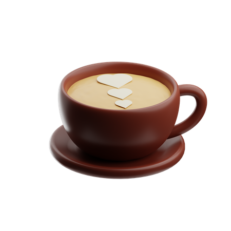 Cappuccino Coffe  3D Icon