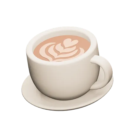 Cappuccino Coffee  3D Icon