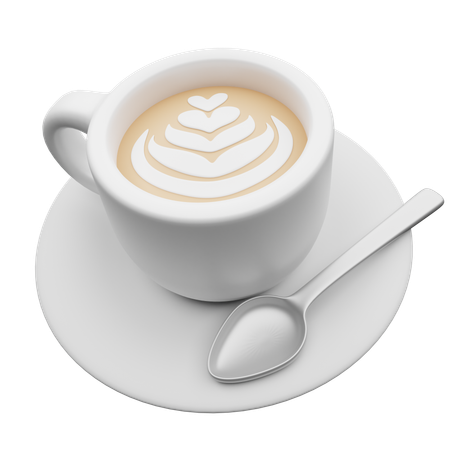 Cappuccino Coffee  3D Icon