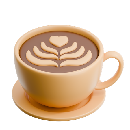 Cappuccino Coffee  3D Icon