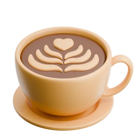 Cappuccino Coffee  3D Icon